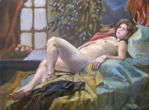 Woman in Blue